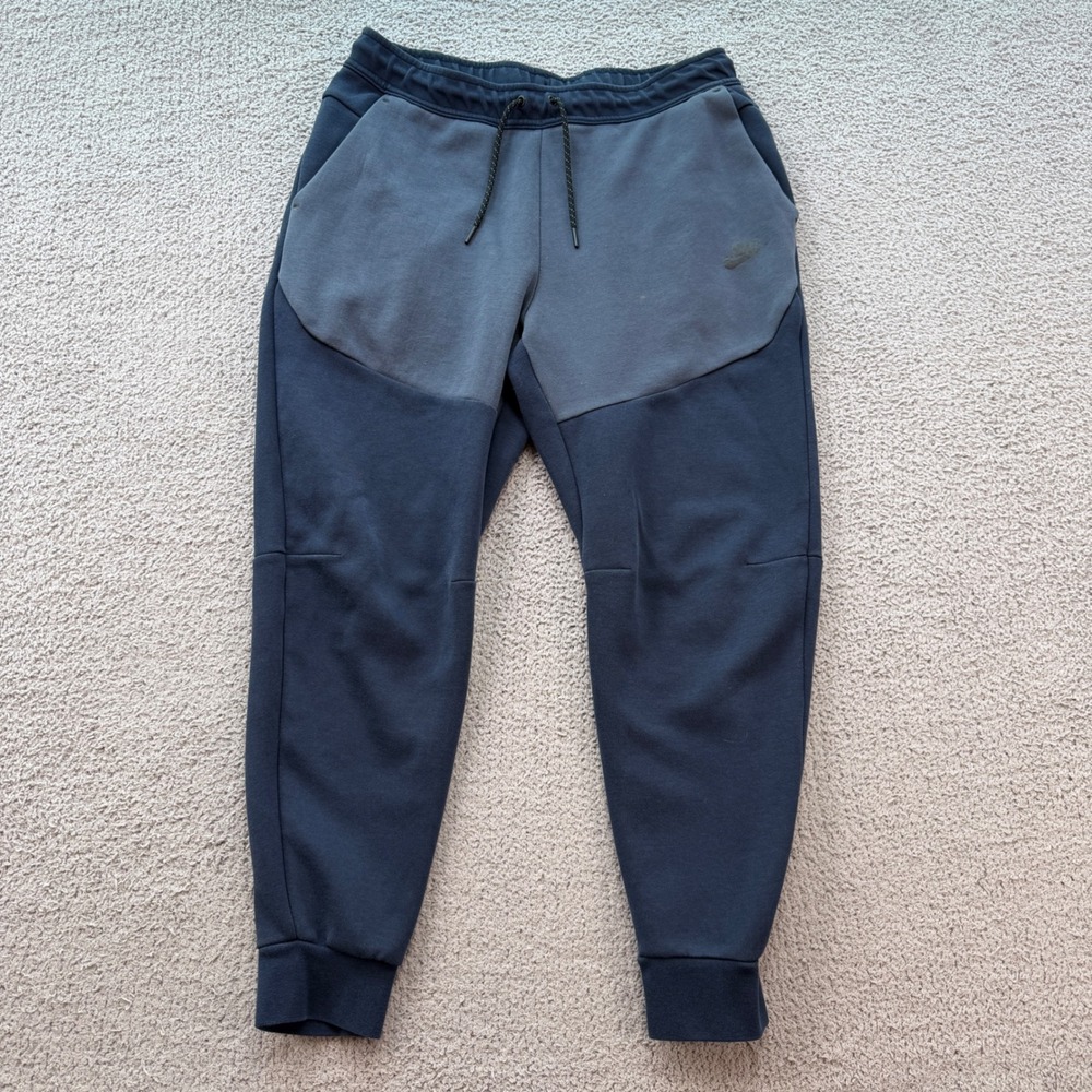 Nike Mens Tech Fleece Joggers Navy Blue Tapered Sweatpants CU4495-451 Size L